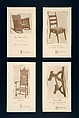 Set of Advertising Cards, Issued by Charles Rohlfs (American, Brooklyn, New York 1853–1936 Buffalo, New York), Half-tone commercial process, printed in brown ink on glossy wove paper